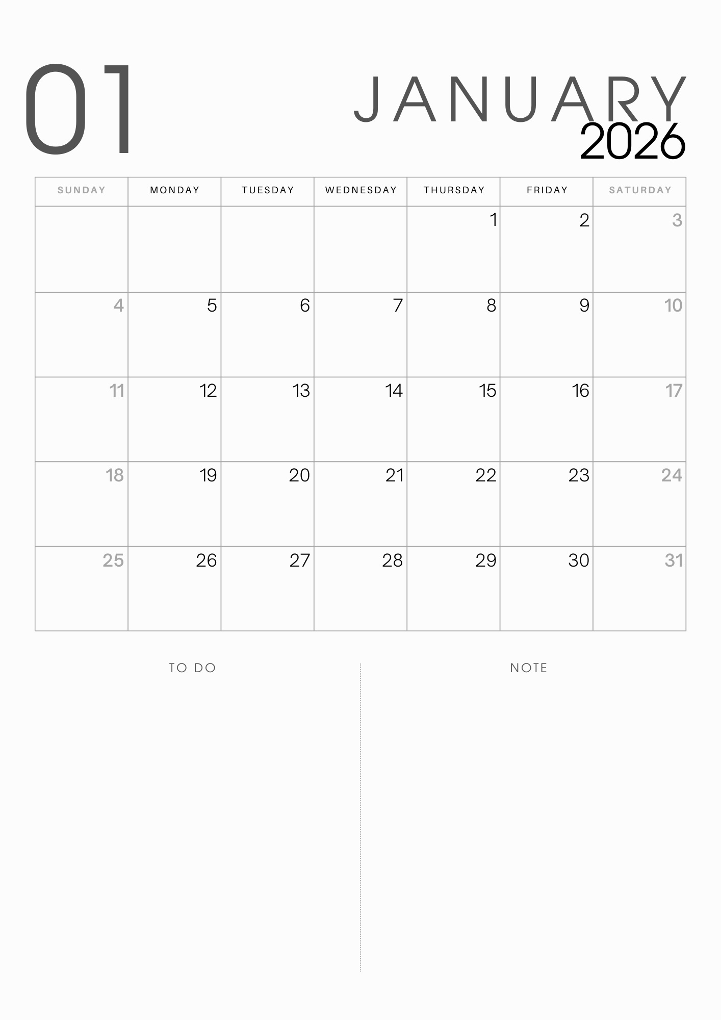 2026 14-Month Digital Planner: Monthly Notes & To-Do Pages PDF | Elegant Digital Planner | Notebloom