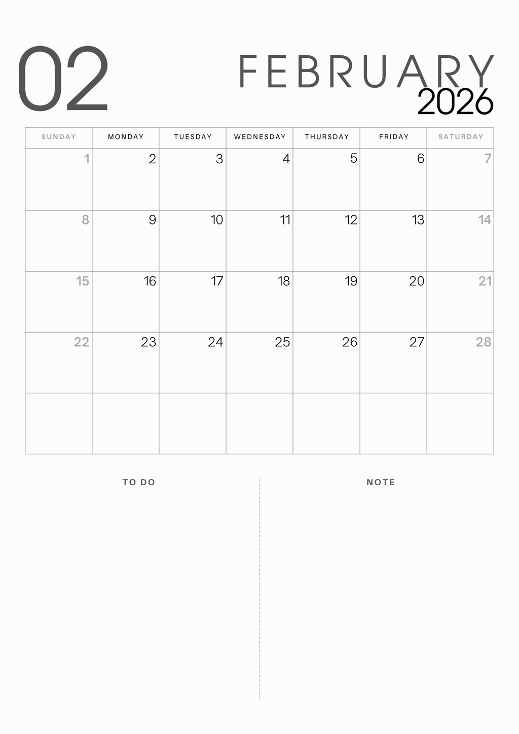 2026 14-Month Digital Planner: Monthly Notes & To-Do Pages PDF | Elegant Digital Planner | Notebloom