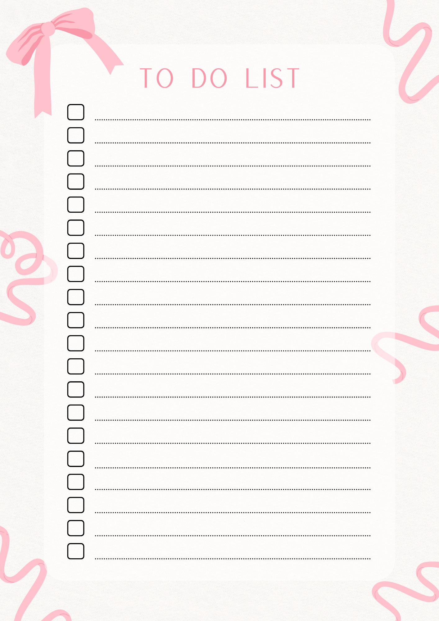 Minimal Bow Notes Planner | NoteBloom
