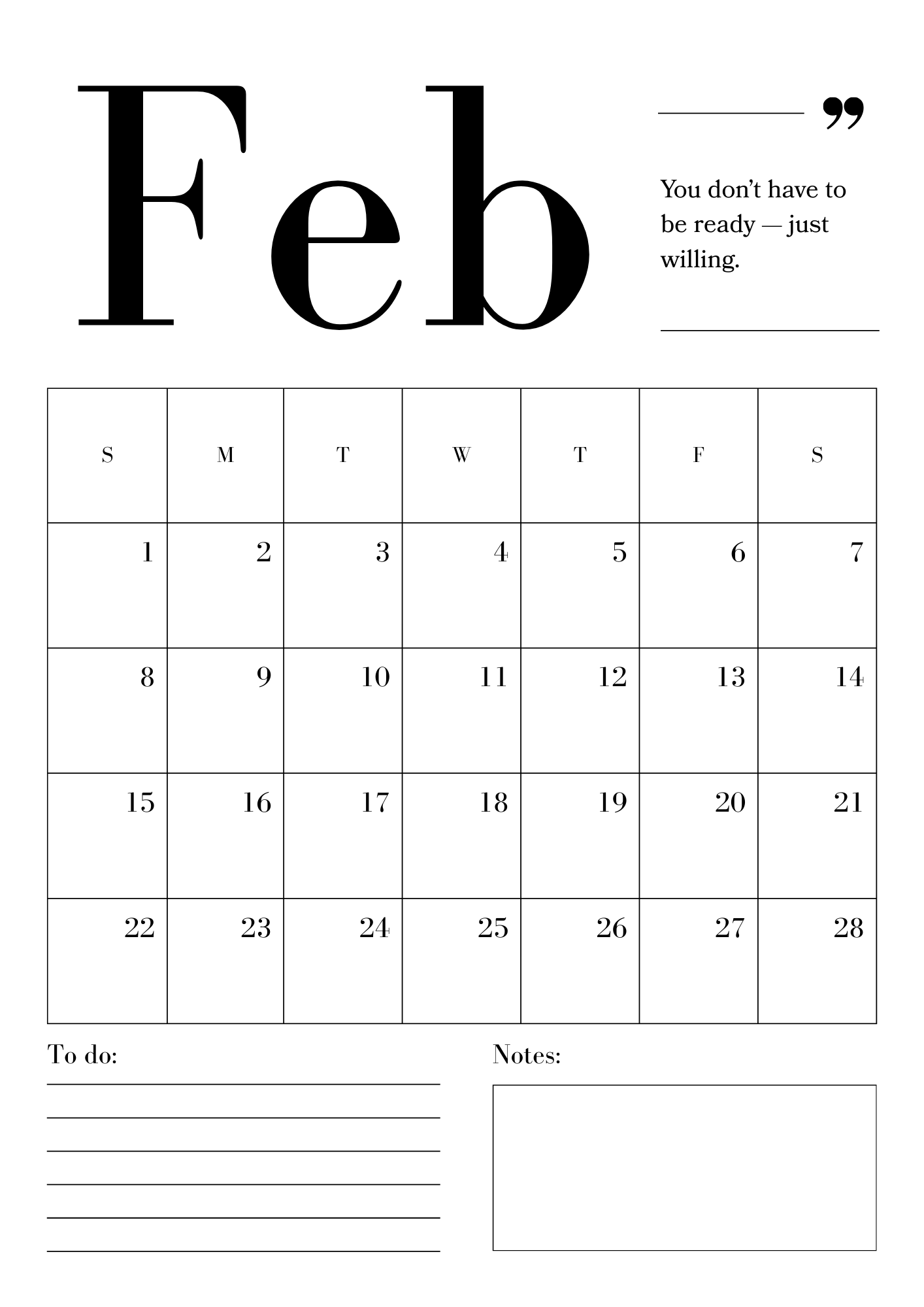 The Essential Monthly Planner PDF | Elegant Digital Planner | Notebloom