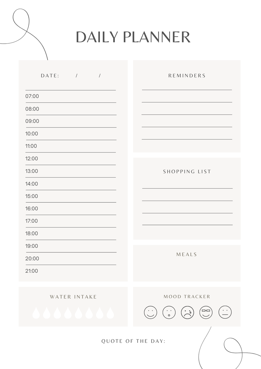 Daily, Weekly & Monthly Planner Set – 3 Pages | Digital Planner | NoteBloom