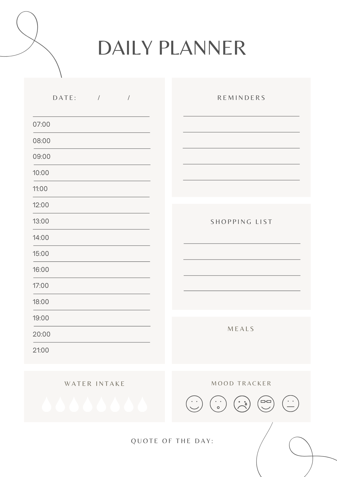 Daily, Weekly & Monthly Planner Set – 3 Pages | Digital Planner | NoteBloom
