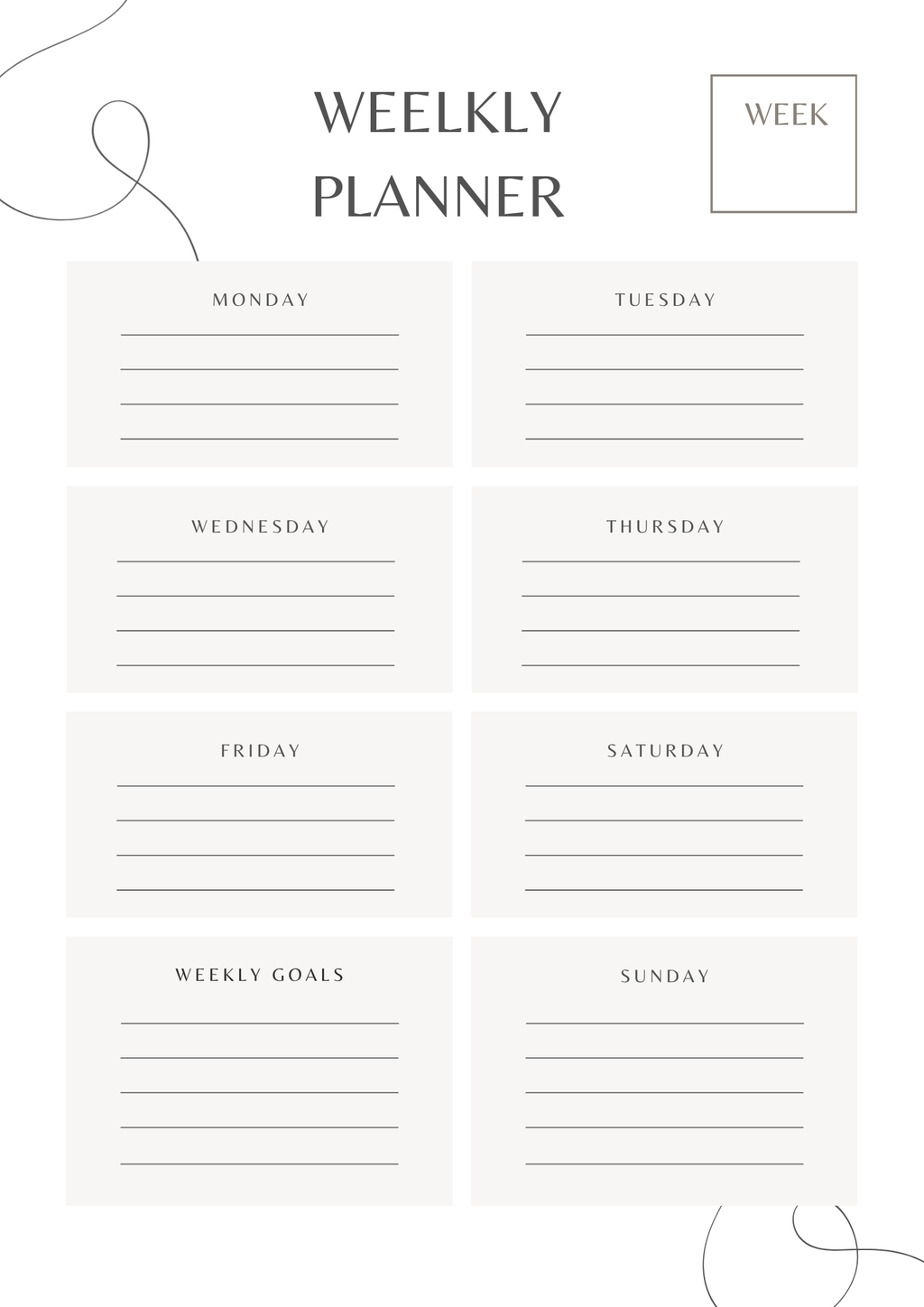 Daily, Weekly & Monthly Planner Set – 3 Pages | Digital Planner | NoteBloom