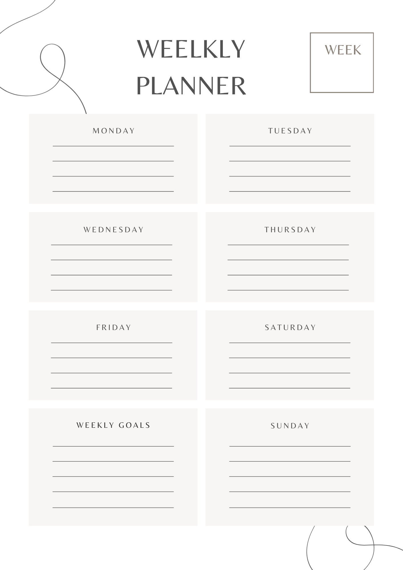 Daily, Weekly & Monthly Planner Set – 3 Pages | Digital Planner | NoteBloom