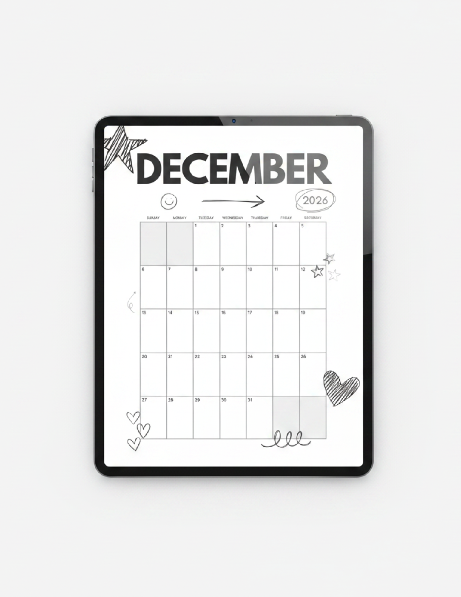 NoteBloom Monthly Planner 8.5x11 – Print or Use Digitally
