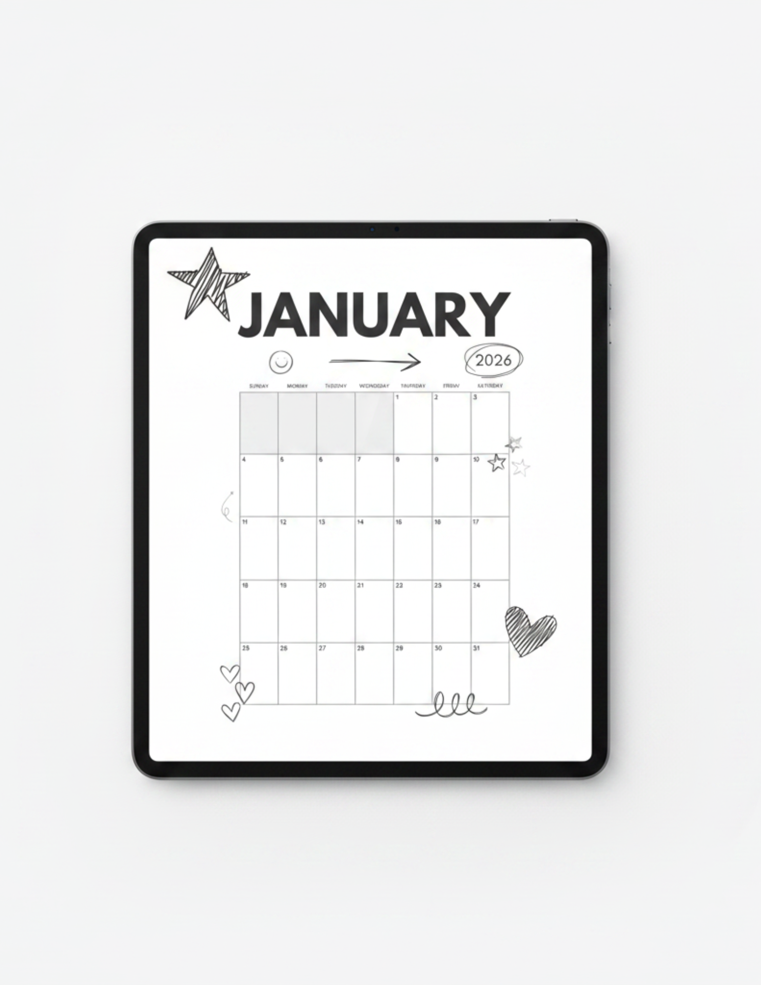 NoteBloom Monthly Planner 8.5x11 – Print or Use Digitally