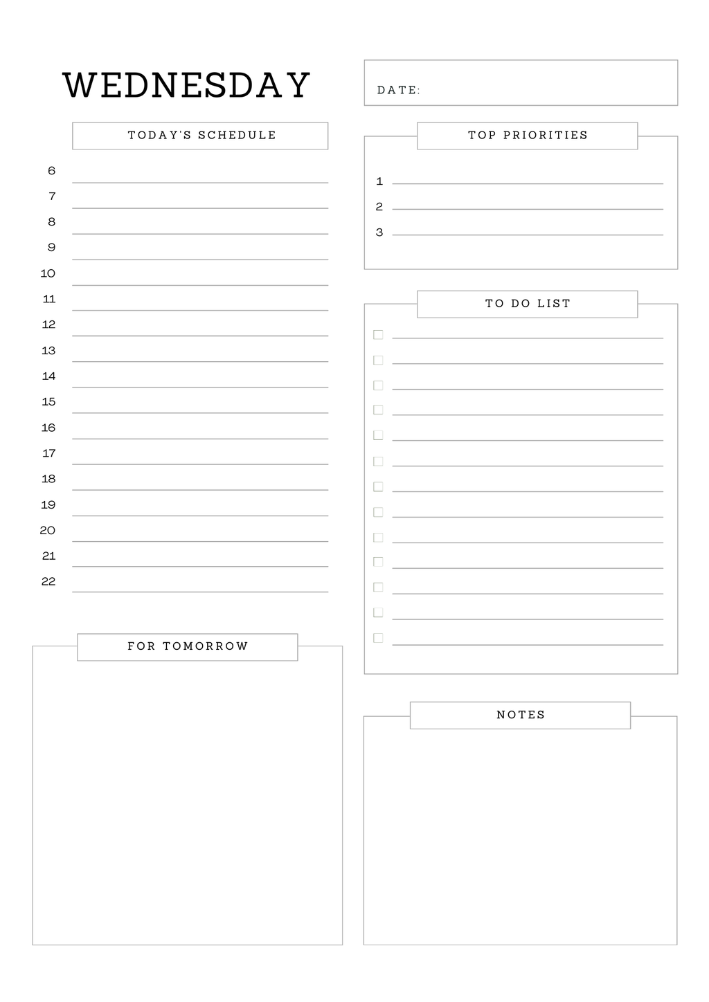 Notebloom Weekly Digital Planner | 7 Daily To-Do Pages
