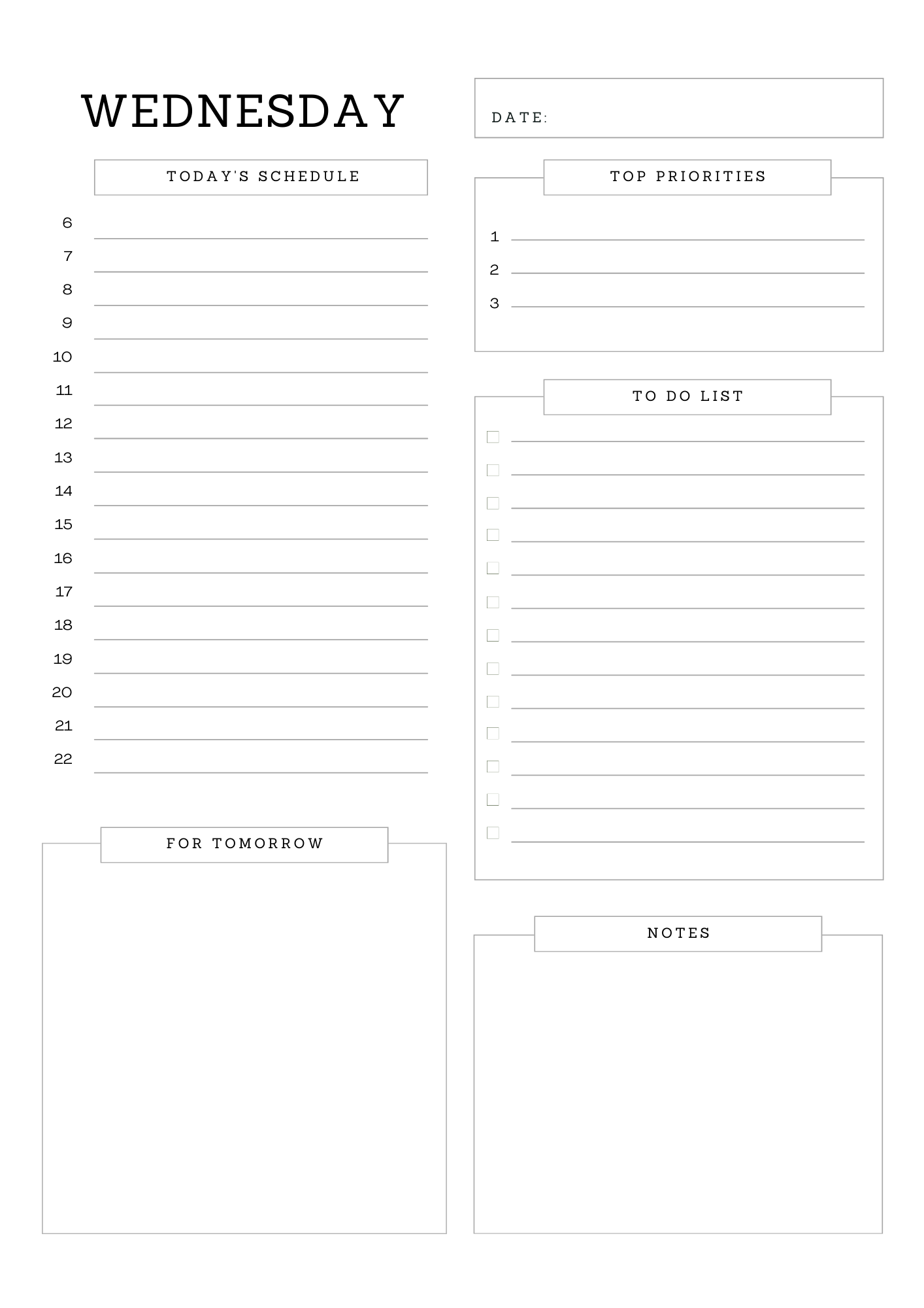 Notebloom Weekly Digital Planner | 7 Daily To-Do Pages